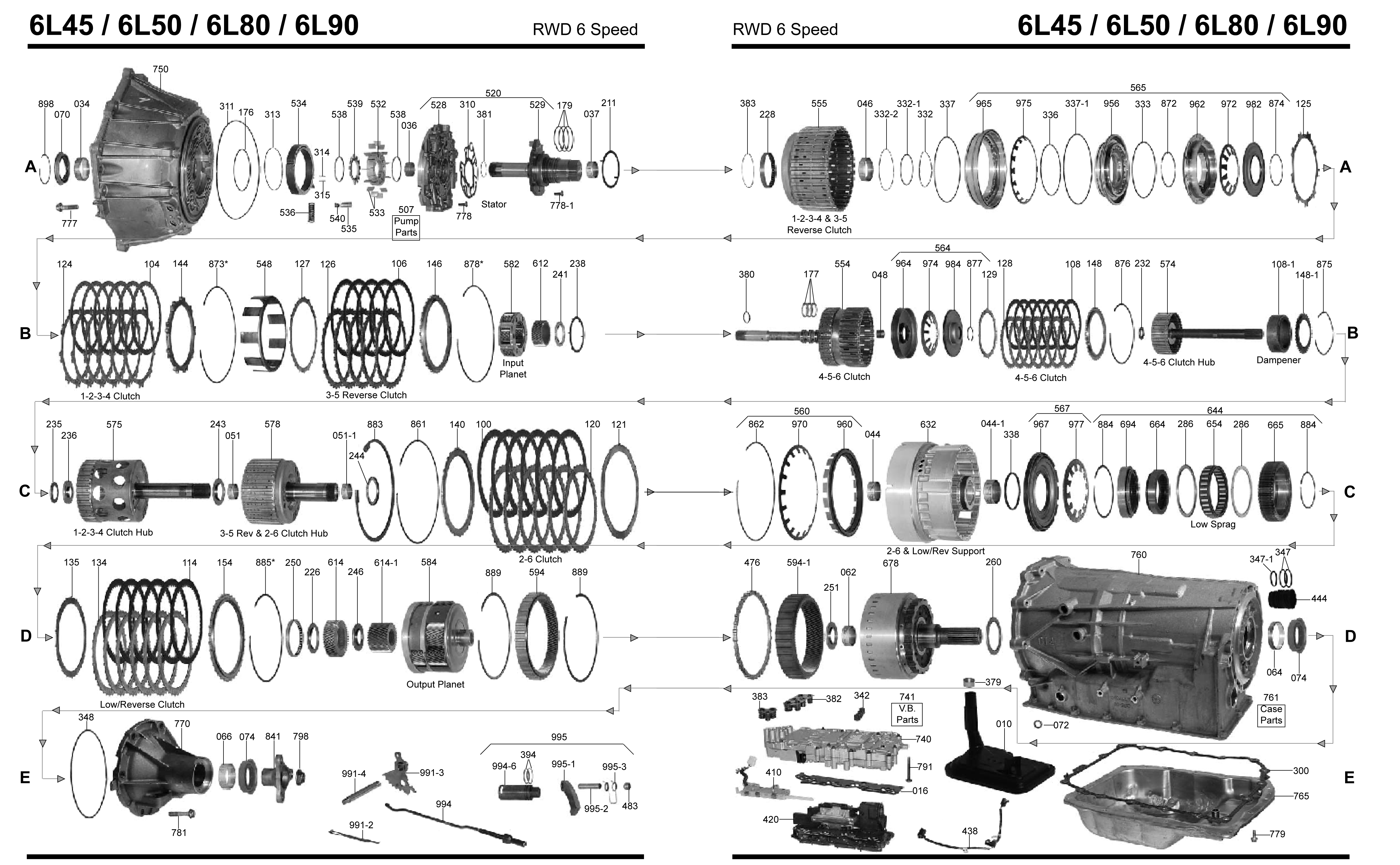 automatic transmission exploded view