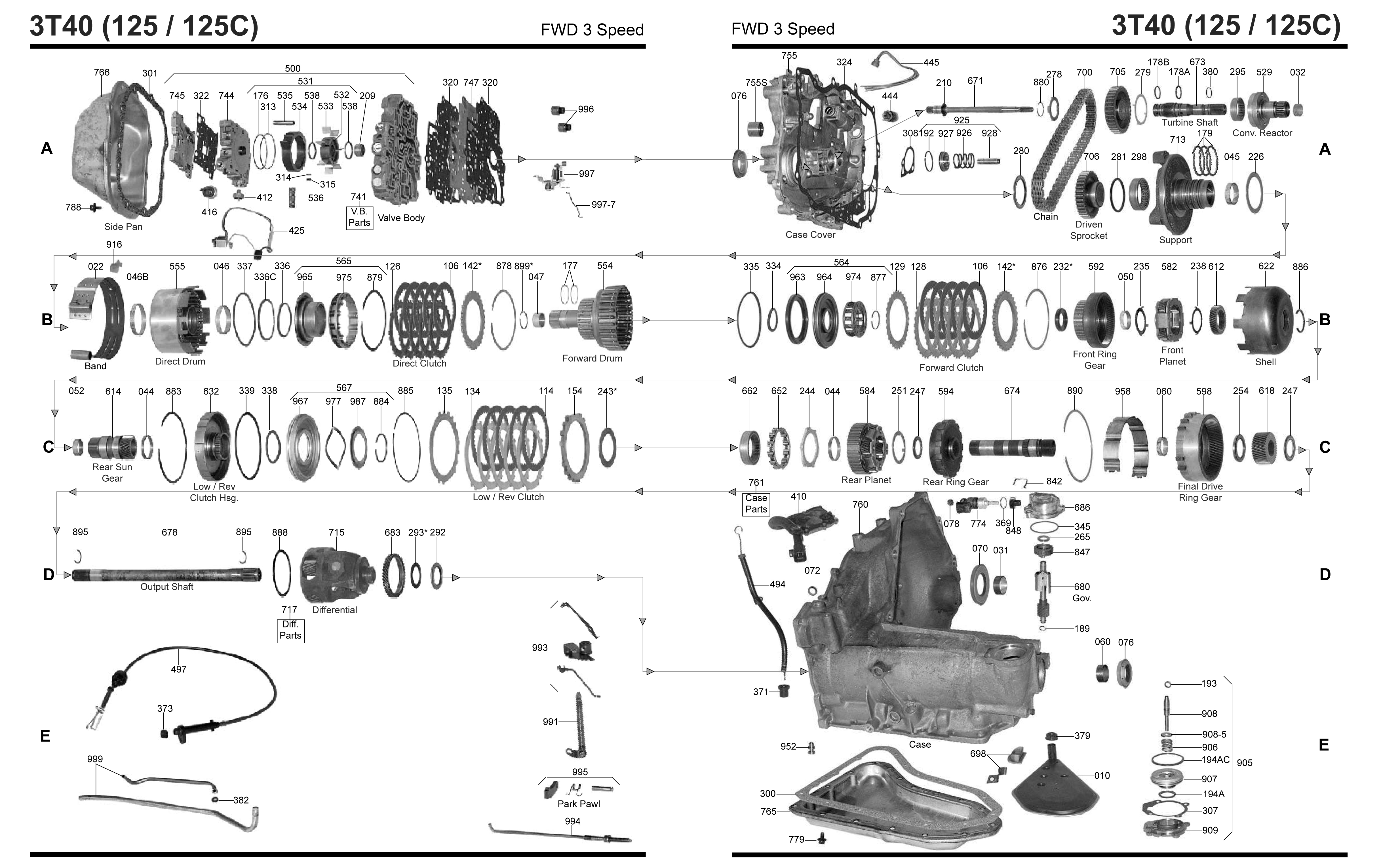41te transmission parts diagram